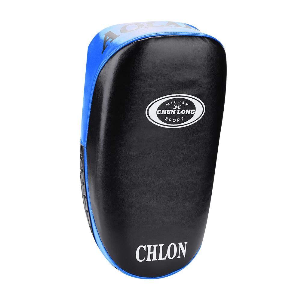 [AUSTRALIA] - Vbestlife Muay Thai Boxing Kicking Curve Pad PU Leather Thickened Taekwondo Kick Pads Hand Feet Target Punching Training Shield for Adults Kids Blue 