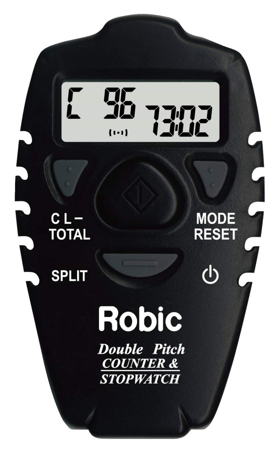 [AUSTRALIA] - Robic M469 Dual Pitch Counter with Stopwatch- Tracks 2 Pitchers Counts on one Display with High Precision Baseball Stopwatch, Black 