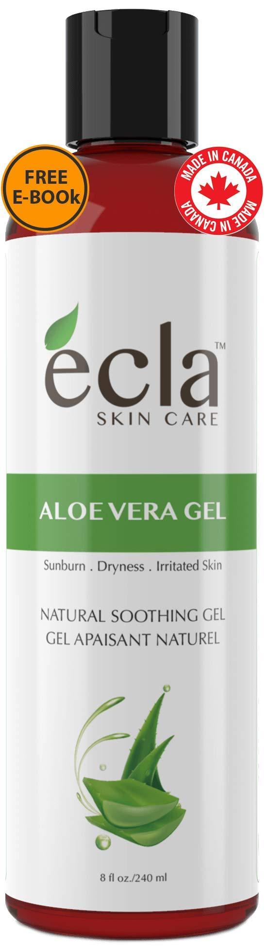 Aloe Vera Gel for Face, Body and Hair - Made with Organic 100% Pure Cold Pressed Juice, Not Powder - Natural Unscented and No Alcohol (8 Oz - 240ml) - BeesActive Australia