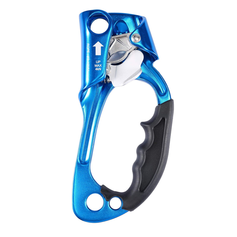WILDKEN Climbing Hand Ascender Outdoor Mountaineering Tree Arborist Climbing Rappelling Equip Hand Ascender for 8-12MM Rope Left Right Hand Ascender Blue 2 - Right - BeesActive Australia