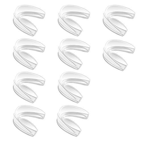 [AUSTRALIA] - Coolrunner Mouth Guard Sports, 10 Pack Athletic Mouth Guards, Professional Moldable Youth Mouthguard for Maximum Protection, Customizable for Comfort(12 Years or Older) Transparent 