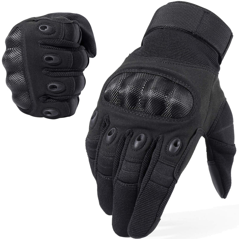 WTACTFUL Touch Screen Motorcycle Full Finger Gloves for Cycling Motorbike ATV Hunting Hiking Riding Climbing Operating Work Sports Gloves Full Finger Black Small - BeesActive Australia