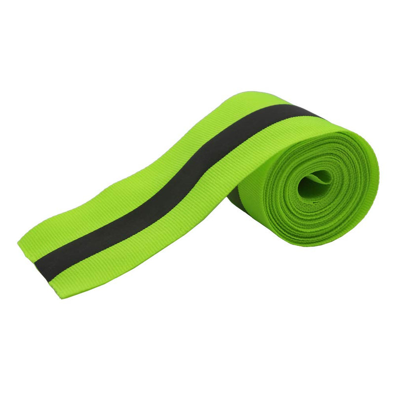 Leen4You Fabric Reflective Safety Tape Strip Vest Warn Caution Trim Strip Sew on Lime Synth 3 Meters - Green - BeesActive Australia