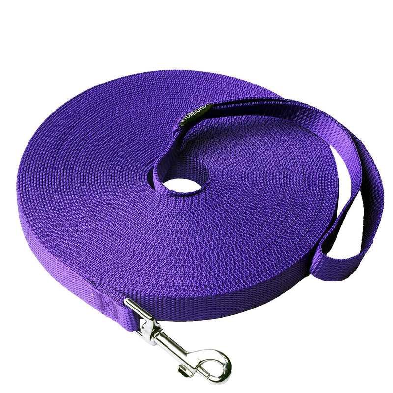 Siumouhoi Dog/Puppy Obedience Recall Training Agility Lead-15 ft 20 ft 30 ft 40 ft 50 ft Long Leash -for Training Leash, Play, Safety, Camping,or Backyard 20 Feet Purple - BeesActive Australia