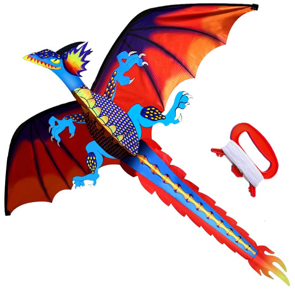 [AUSTRALIA] - HENGDA KITE-Upgrade Classical Dragon Kite-Easy to Fly-55inch x 62inch Single Line with Tail 