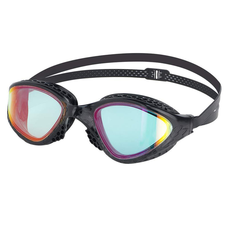 [AUSTRALIA] - LANE 4 iron3 Performance & Fitness Swim Goggle - Hydrodynamic Design, Anti-Fog UV Protection for Adults Men Women VR-945 (Green/RED/Black) 