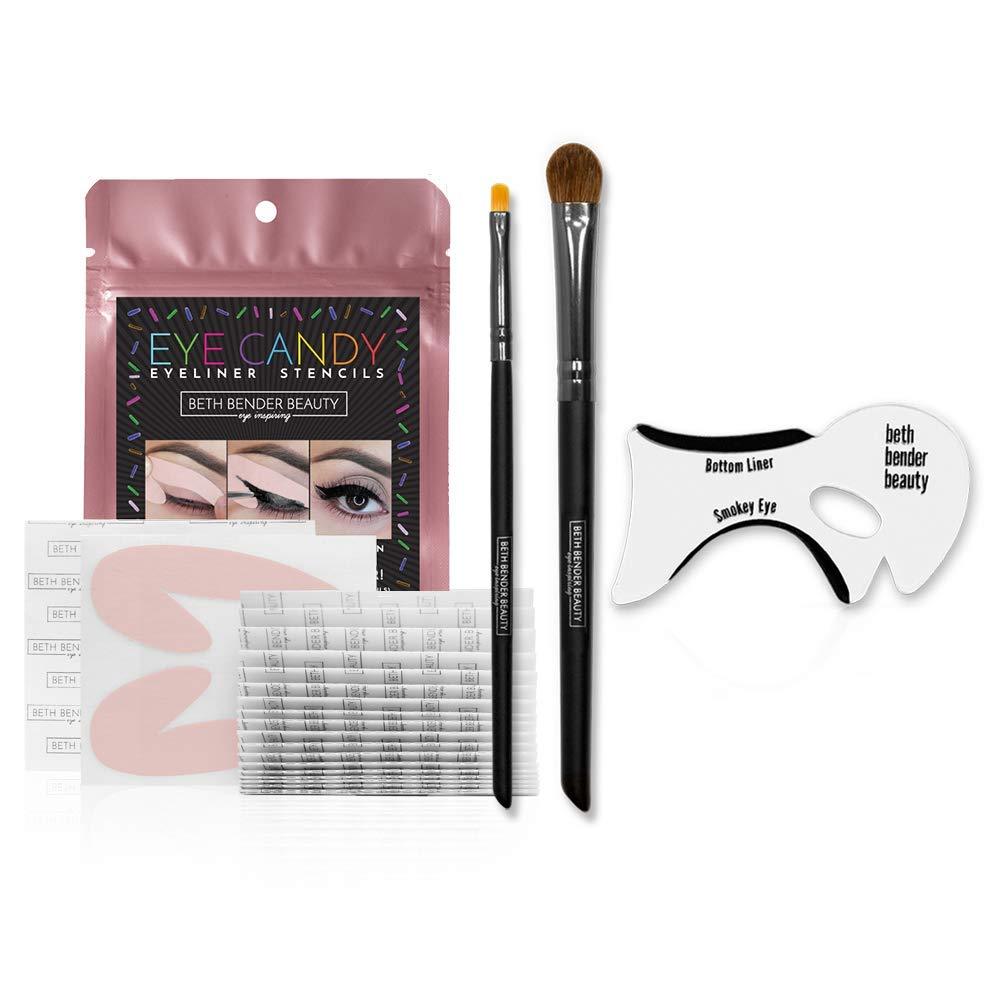 Eye Candy Deluxe Stencil Kit - For Perfect Smokey Eyes or Winged Tip Look. Created by Celebrity Makeup Artist. Reusable, Easy to Clean & Flexible. Cruelty Free & Vegan, Made in USA - BeesActive Australia