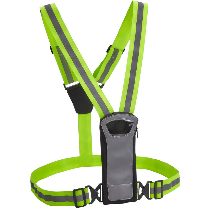 Athlé Reflective Vest with Phone and Storage Pouch, High Visibility, Adjustable Comfortable Stretch Waist Belt - for Safe Running, Jogging, Dog Walking, Biking and More - BeesActive Australia