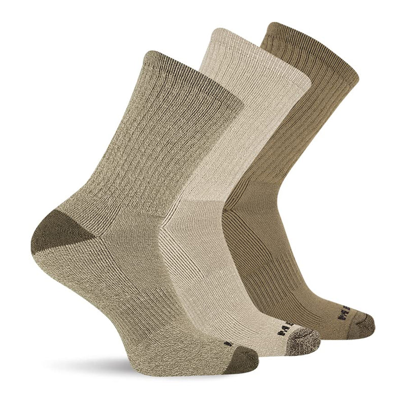 Merrell Women's 3 Pack Cushioned Performance Hiker Socks (Low Cut/Quarter/Crew) Crew 9-11 Assorted Olive (Crew) - BeesActive Australia