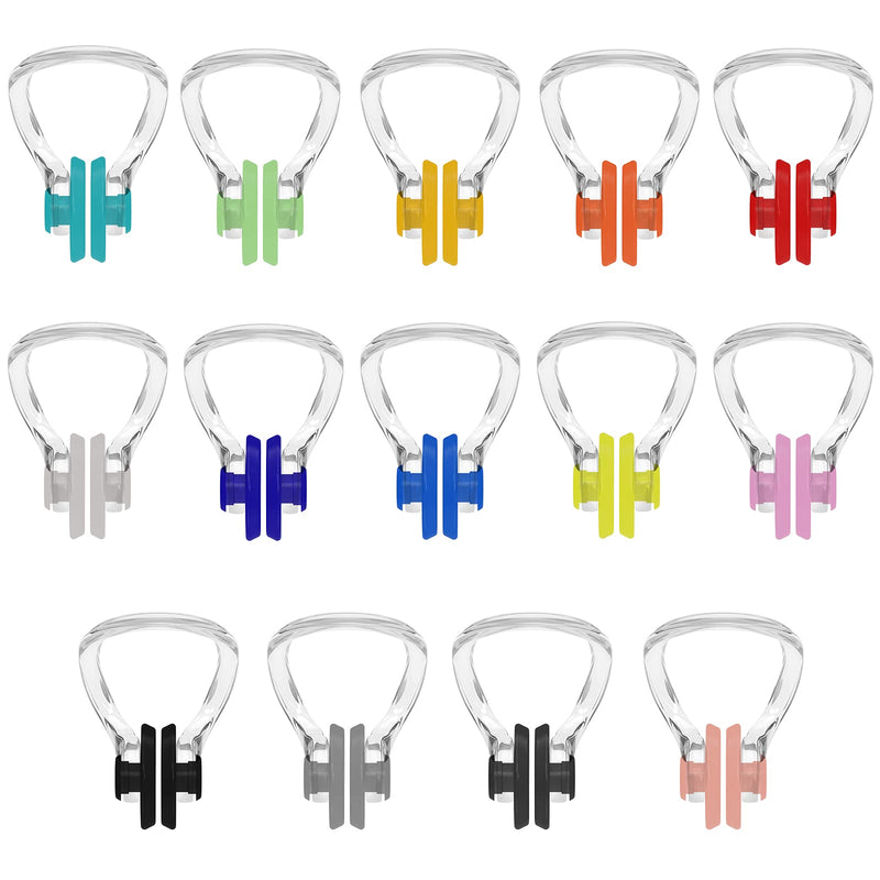 Hurdilen Swimming Nose Clip, Swim Nose Clip with Waterproof Silica Gel for Kids (Age 7+) and Adults,14 Packs,Multi-Color - BeesActive Australia