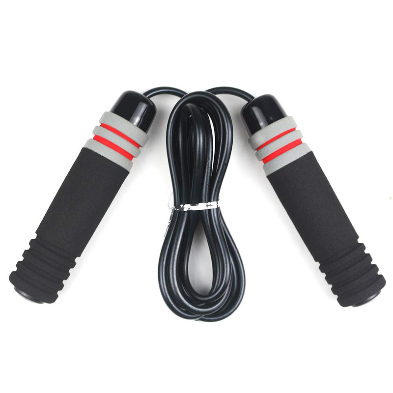 GGDD FIT Speed Jump Rope with Carrying Pouch for Adults - Comfortable Ball-Bearing Handle and Adjustable Cotton Rope - Great for Cardio Training, Boxing, and MMA Workouts Black - BeesActive Australia
