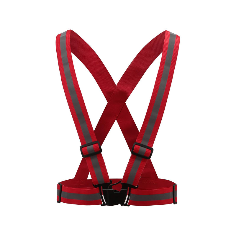 AYKRM 9 Color Reflective Vest with Hi Vis Bands, Fully Adjustable & Multi-Purpose: Running, Cycling, Motorcycle Safety, Dog Walking - High Visibility RED S-XL - BeesActive Australia