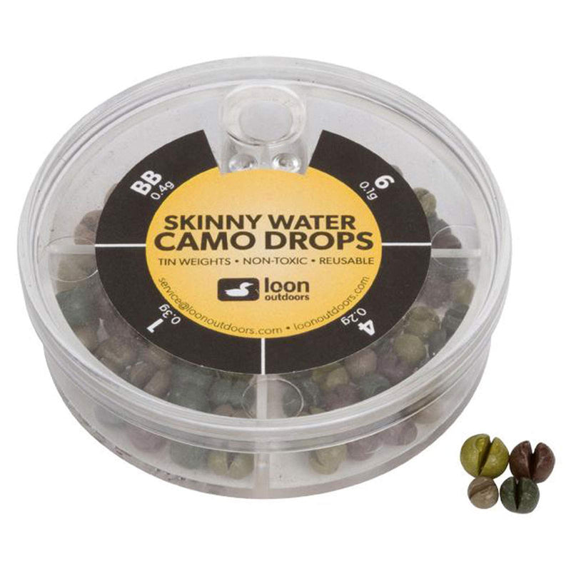 Loon Outdoors Tin Drops 4 Division - Skinny Water Split Shot (Camo) - BeesActive Australia