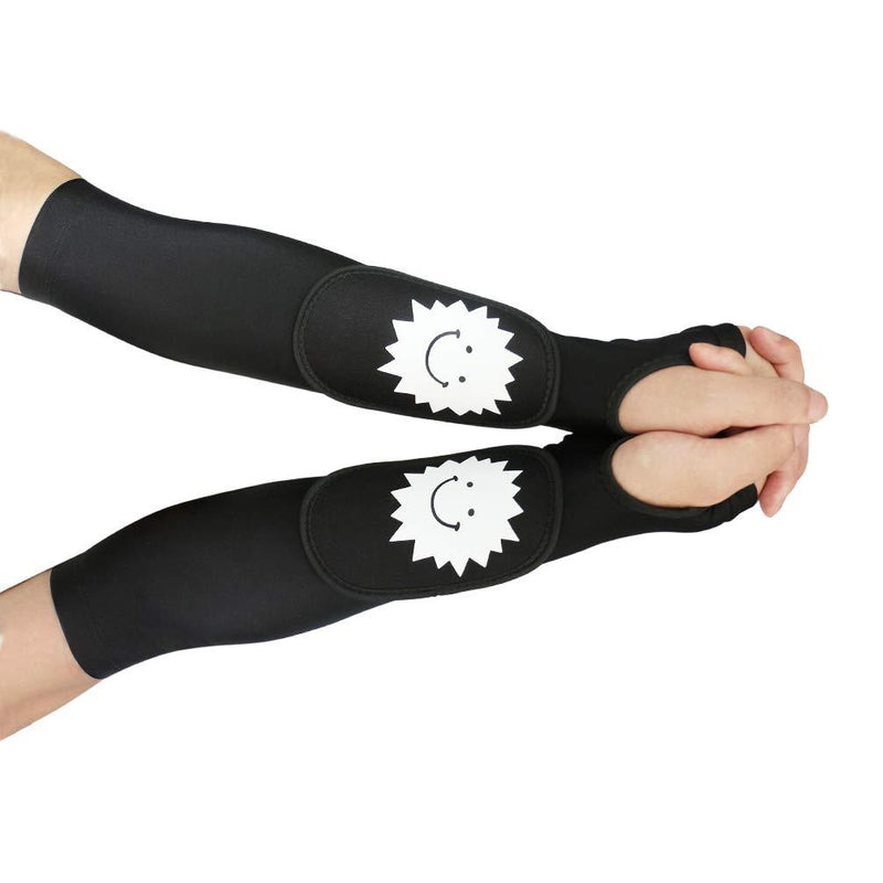 [AUSTRALIA] - Luwint Kid Volleyball Arm Sleeves - Long Passing Forearm Sleeves for Teen Youth with Protection Pad and Thumbhole, 1 Pair M 