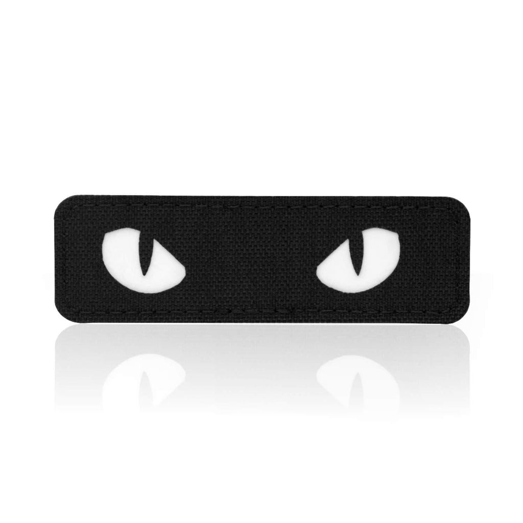 [AUSTRALIA] - M-Tac Cat Eyes Morale Patches Tactical Patch Military Combat Hook Fasteners Black - GITD 