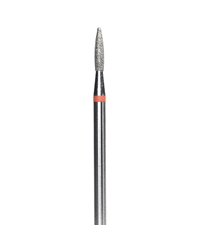 Diamond E-file nail drill bit for manicure and pedicure, NON PAINFUL Russian electric file bits, flame(drop) with a rounded tip 018, soft grit, Efile bits for salon quality manicures and pedicures 1.8mm - BeesActive Australia
