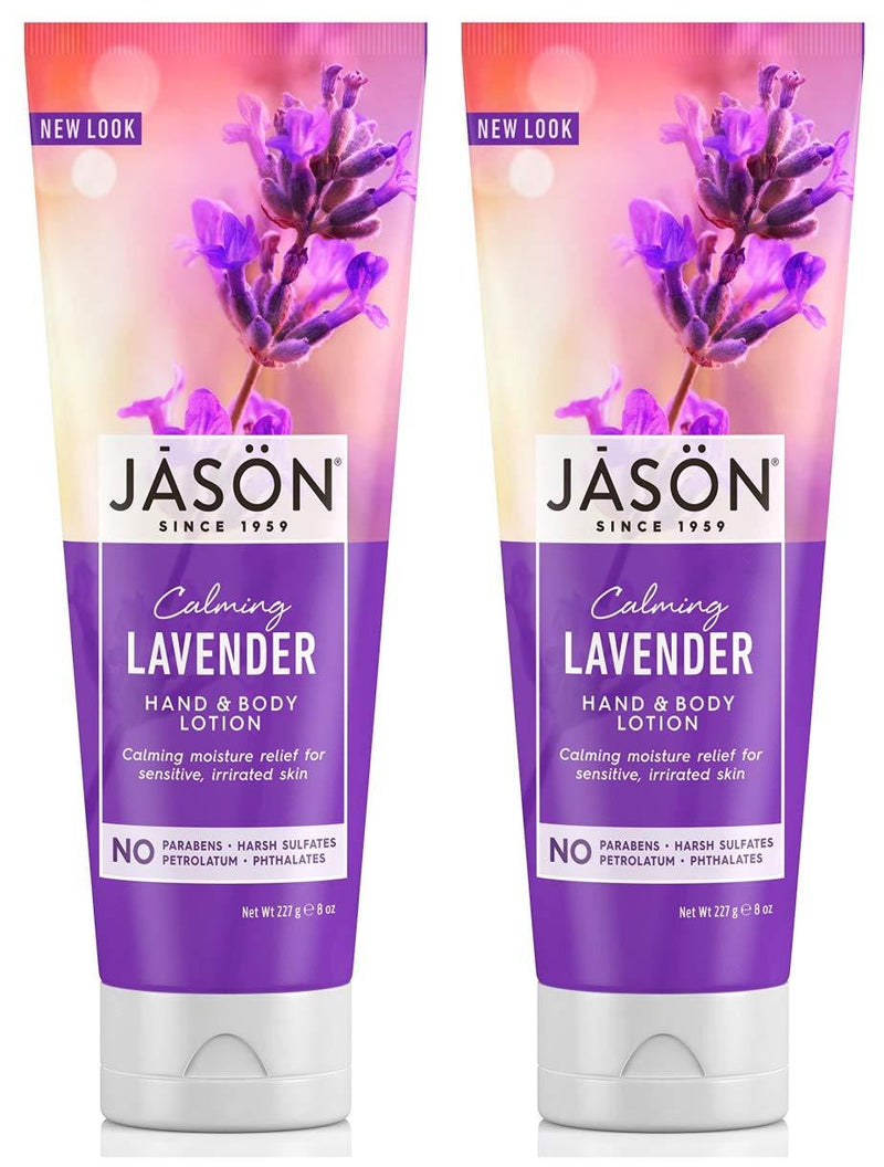 Calming Lavender Hand and Body Lotion (Pack of 2) With Aloe Vera, Ginkgo Biloba Leaf, Lavender Flower, Moluccana Seed, Sunflower Seed, Evening Primrose and Lecithin, 8 oz. each - BeesActive Australia