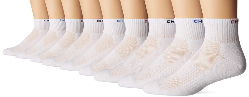 Chaps Men's Solid Athletic Various Cut Socks (6 Pack) 6-12 White, Red, Black, Blue - BeesActive Australia