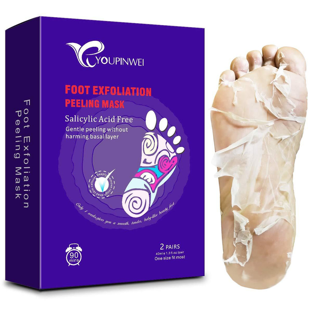 YOUPINWEI Exfoliating Foot Peel Mask, Peeling way Calluses and Dead Skin, Get Soft and Smooth Baby Touch Feet for Women and Men within 7 Days - (2 Pairs/Box) - BeesActive Australia