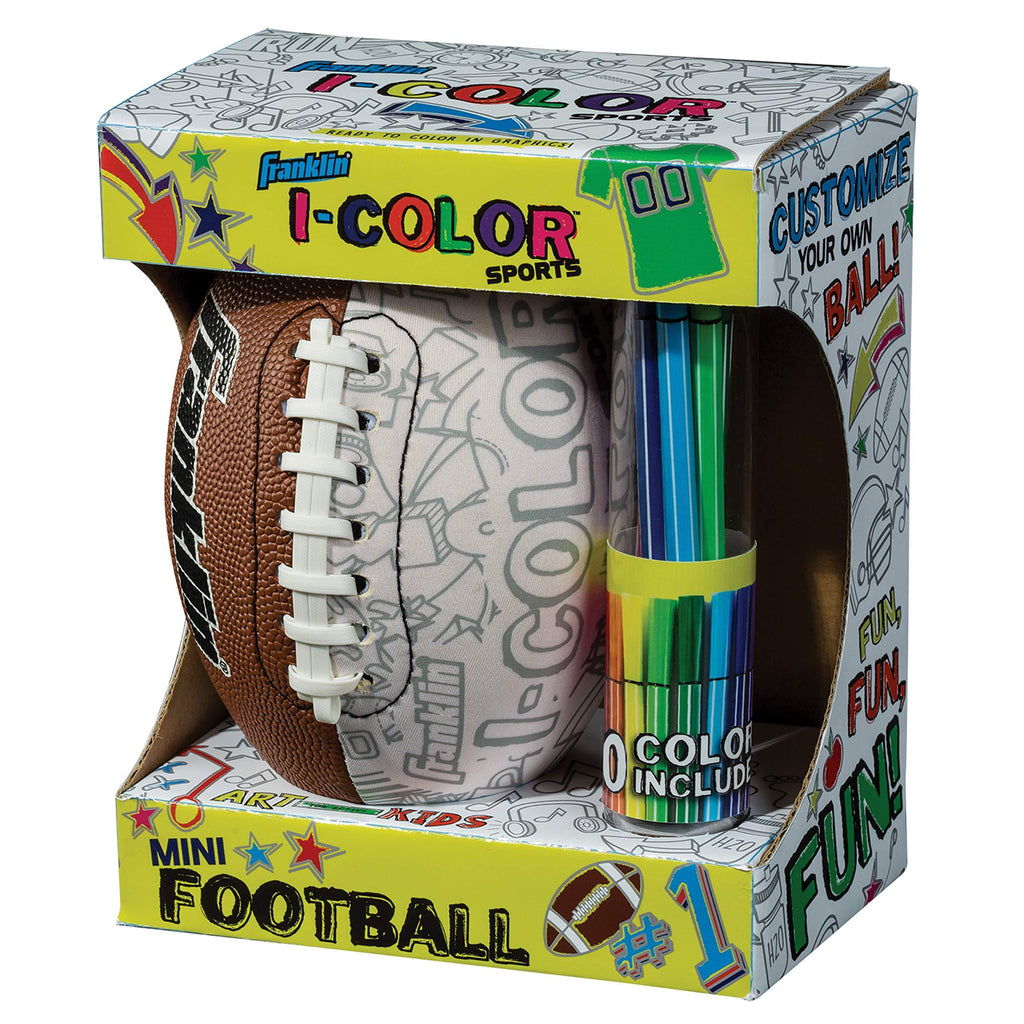 [AUSTRALIA] - Franklin Sports I-Color Sports Ball – Customize Your Own Ball – Football, Basketball, or Soccer Ball 