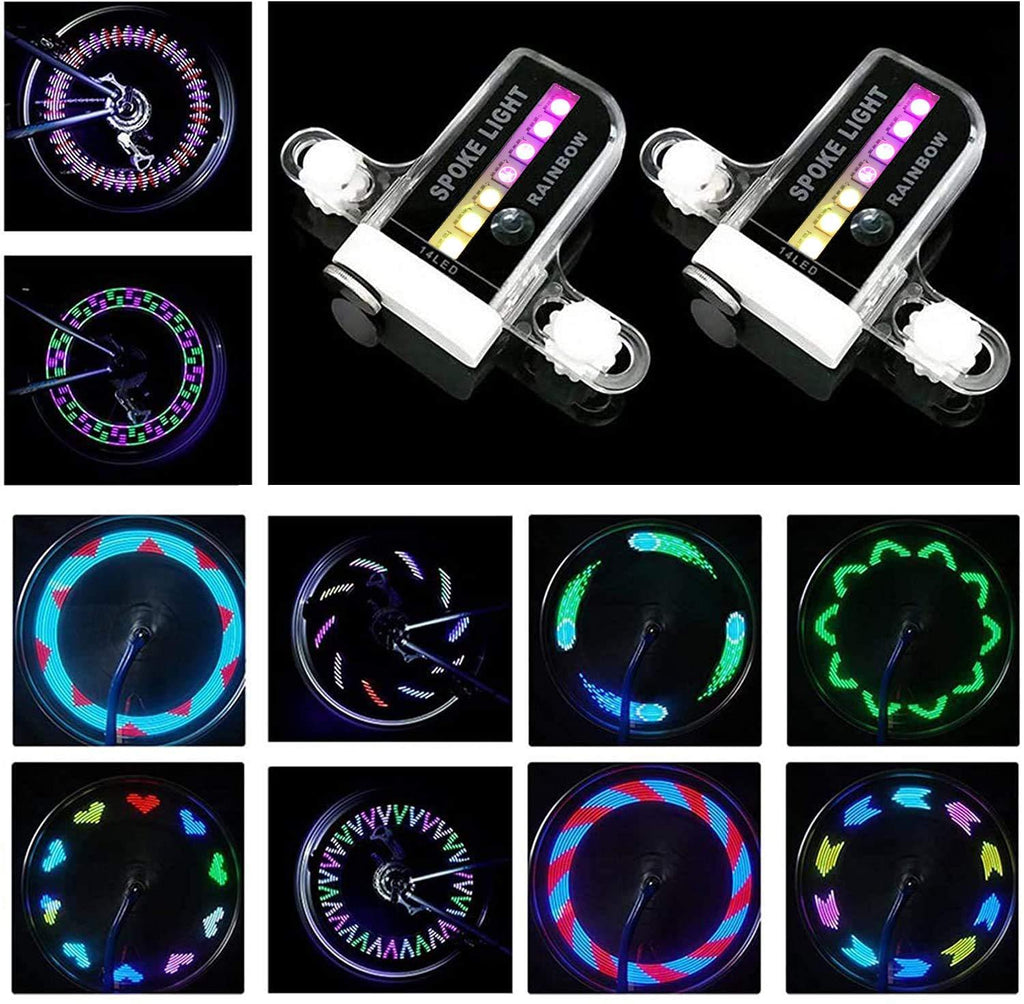 Bike Wheel Lights (2 Tire Pack) - Waterproof LED Bicycle Spoke Lights Safety Tire Lights - Great Gift for Kids Adults - 30 Different Patterns Change - Bike Accessories - Easy to Install - BeesActive Australia