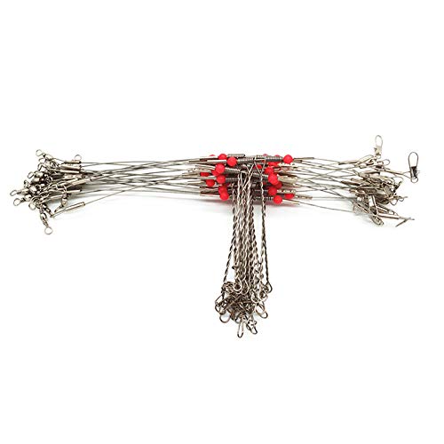 SENYUBBY Wire Trace Leader Rig Stainless Steel 1-5 Arms Fishing Rigs with Snap,High-Strength Fishing Leaders Saltwater-Perch Rigs for Fishing 1 Arm Rigs(Arm Length:2.7in) - BeesActive Australia