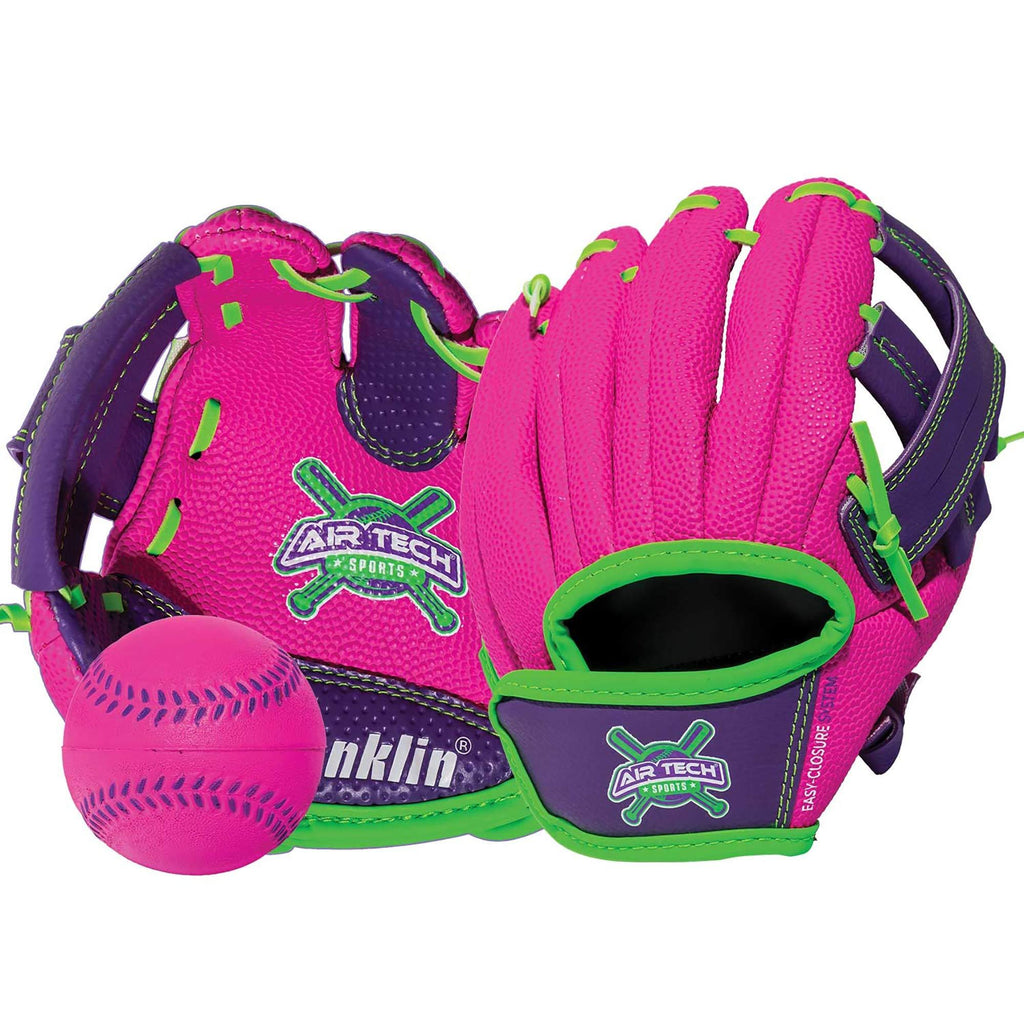 [AUSTRALIA] - Franklin Sports Air Tech Adapt Series 8.5" Teeball Glove: Right Handed Thrower Pink/Purple 