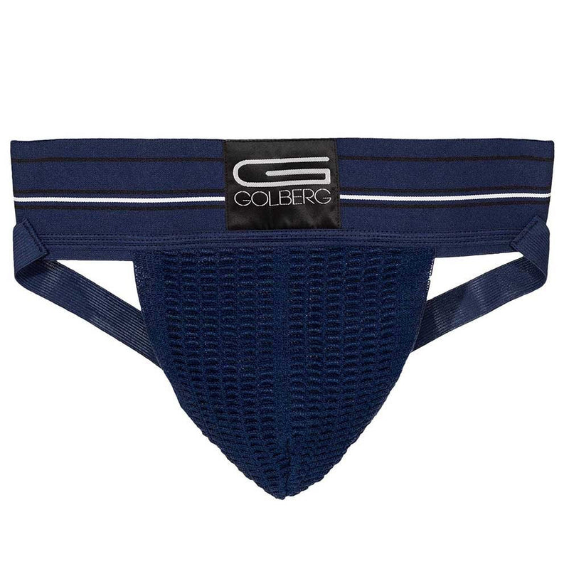 GOLBERG G Men’s Athletic Supporters (3 Pack) - Jock Strap Underwear - Extra Strength Elastic Medium Midnight Blue - BeesActive Australia