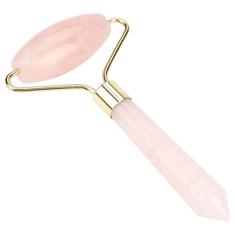 ZJchao Jade Massager Jade Facial Roller Natural Pink Crystal Massager Body Face Massage Roller Wrinkle Removal Skincare Beauty Tool - BeesActive Australia