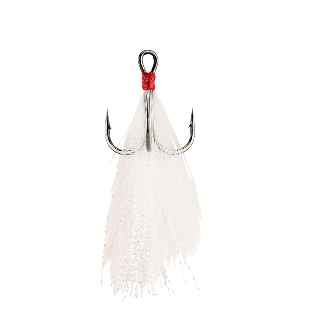 [AUSTRALIA] - Berkley Fusion19 Fishing Hooks Feathered Treble White 4 