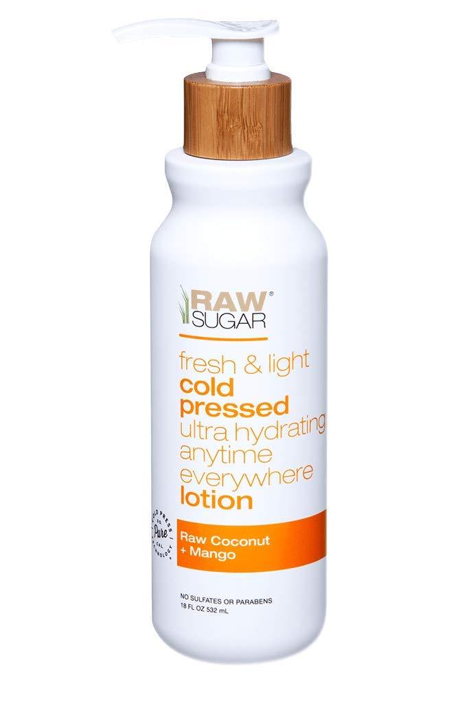 Raw Sugar Raw coconut+Mango Fresh&light cold pressed ultra hydrating anytime everywhere Body Lotion 18 fl oz, pack of 1 - BeesActive Australia