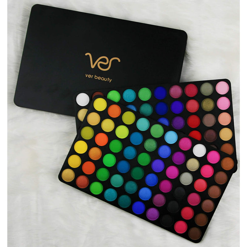 Ver Beauty Starr 120 Colors Shimmer & Matte Professional Highly Pigmented Eyeshadow Palette Collection Makeup Cosmetics Kit Eye Set, Black Starr Lush - BeesActive Australia