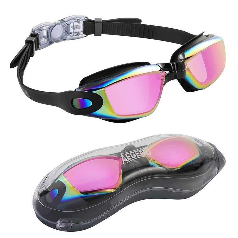 Aegend Swim Goggles, Swimming Goggles No Leaking Anti Fog Adult Men Women Youth Bright Fuchsia - BeesActive Australia