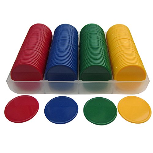 Smartdealspro Set of 160 Opaque 1 1/2 Inch Plastic Counting Counters Poker Chips - BeesActive Australia