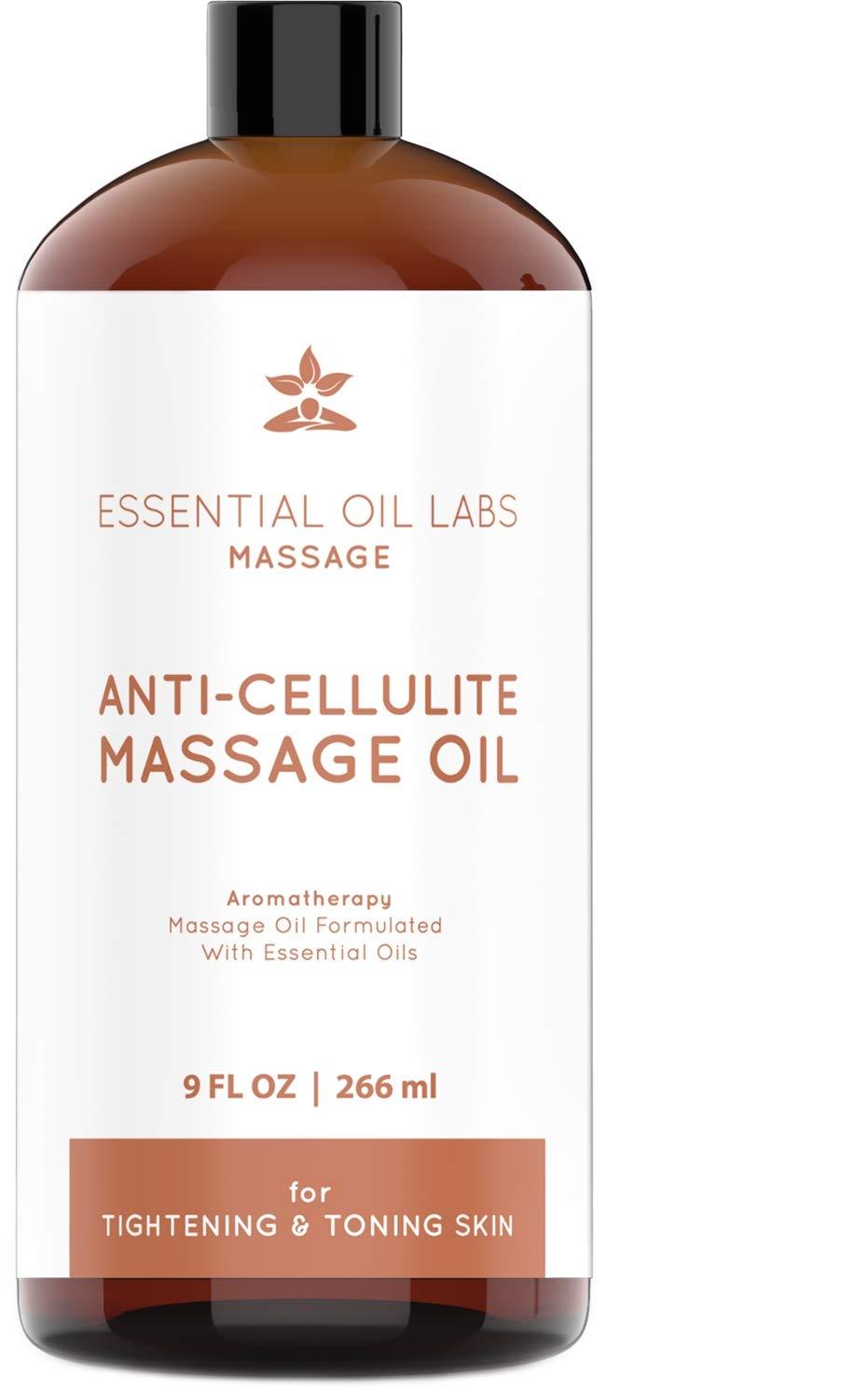 Anti Cellulite Massage Oil w/Eucalyptus Essential Oil, Grapeseed Oil, Lemon Essential Oil & Grapefruit Essential Oil – All-Natural, Non-Greasy Aromatherapy Body Oil for Smooth, Plumped Skin [9 oz] - BeesActive Australia