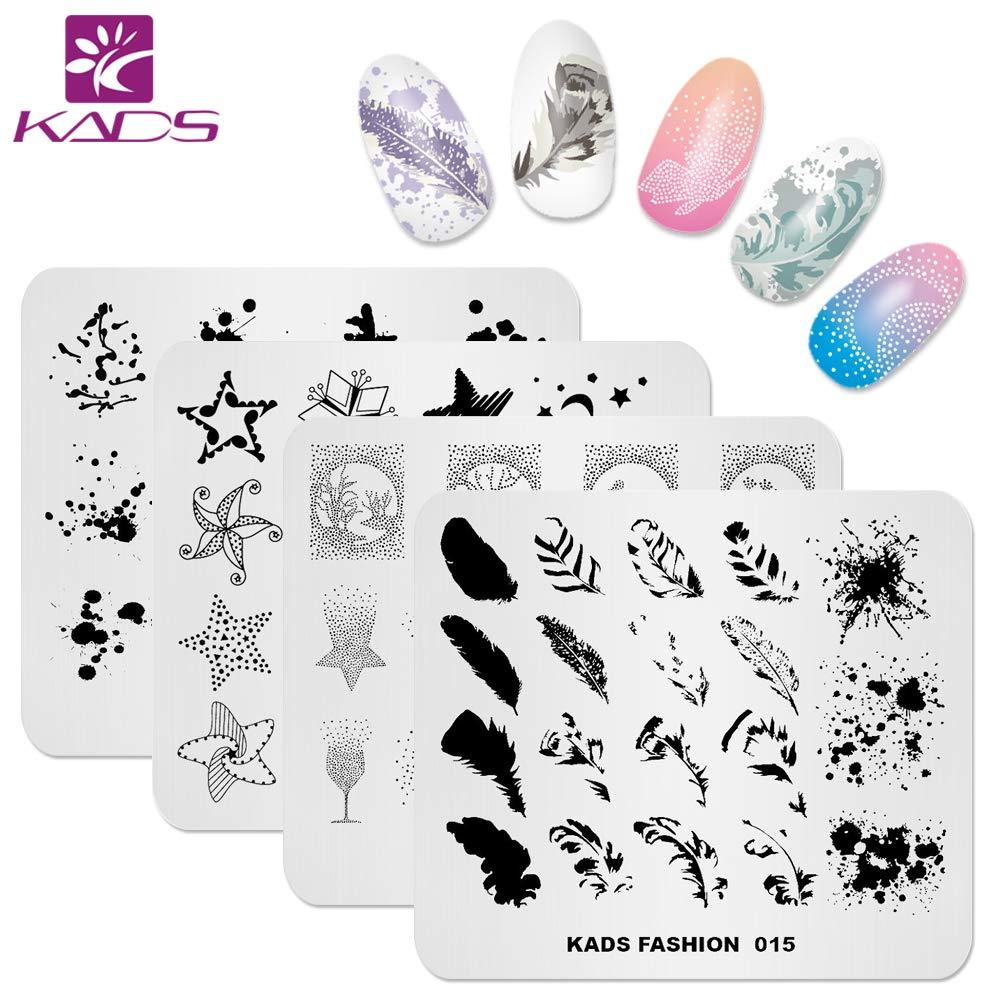 KADS Nail Art Stamp Plate Fashion Series Nail stamping plate Template Image Plate Nail Art DIY Decoration Tool - BeesActive Australia