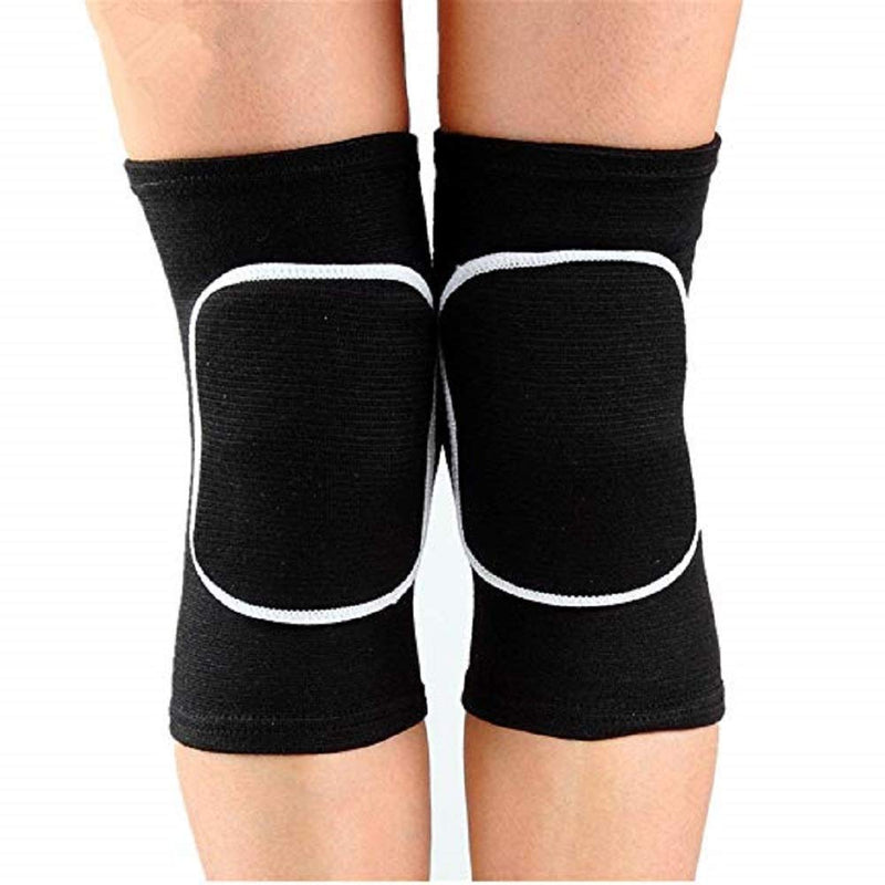 JUMISEE Kids Knee Pad, Anti-Slip Padded Sponge Knee Brace Breathable Flexible Elastic Knee Support for Football Volleyball Dance Skating Basketball Sports X-Small(4-7 Years old) Black - BeesActive Australia