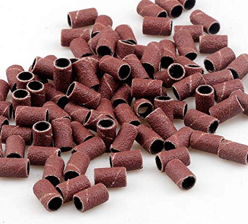 VNDEFUL 100 PCS Fine Grit 180# Sanding Bands for Nail Drill Bits For Nail Drill File Machine Manicure Tool - BeesActive Australia