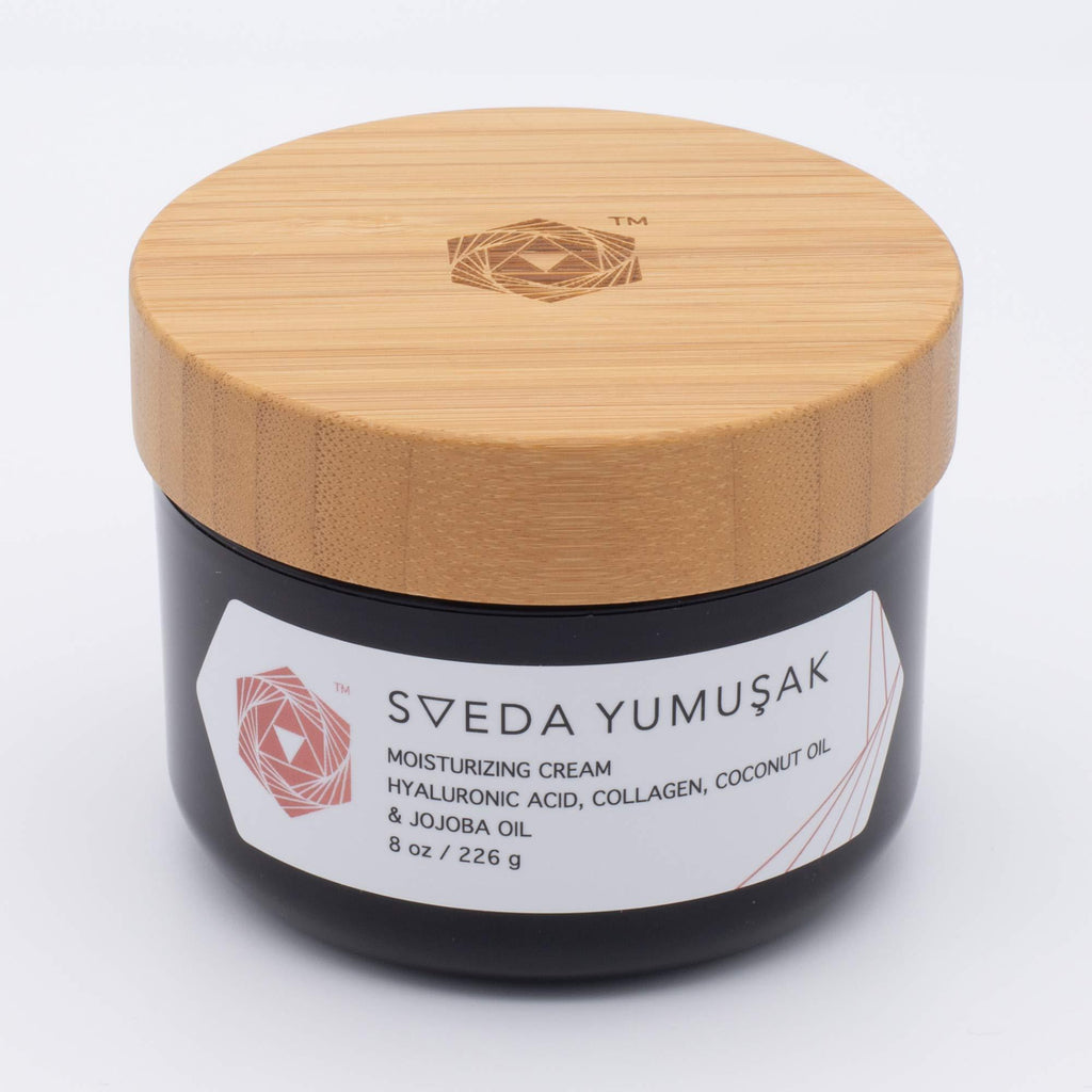 SVEDA YUMUŞAK - Moisturizing Cream with Hyaluronic acid, Collagen, Coconut oil & Jojoba oil for Hands, Face, Body (8 oz) - BeesActive Australia