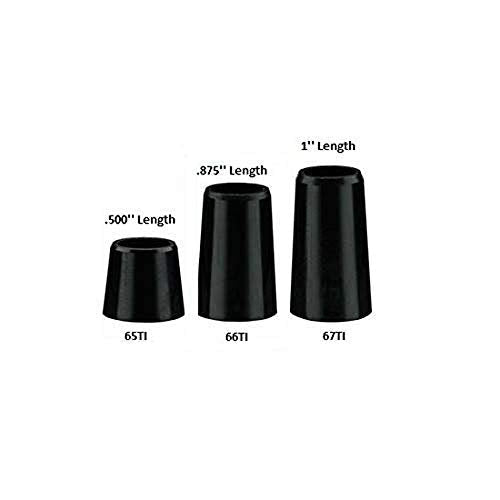The Golf Works Black Tapered Iron Ferrules - Re-Shaft - Outer Dimension .570'' - Inner Dimension .355'' - 12 Pack 65TI (12 Pack) .500" Length - BeesActive Australia