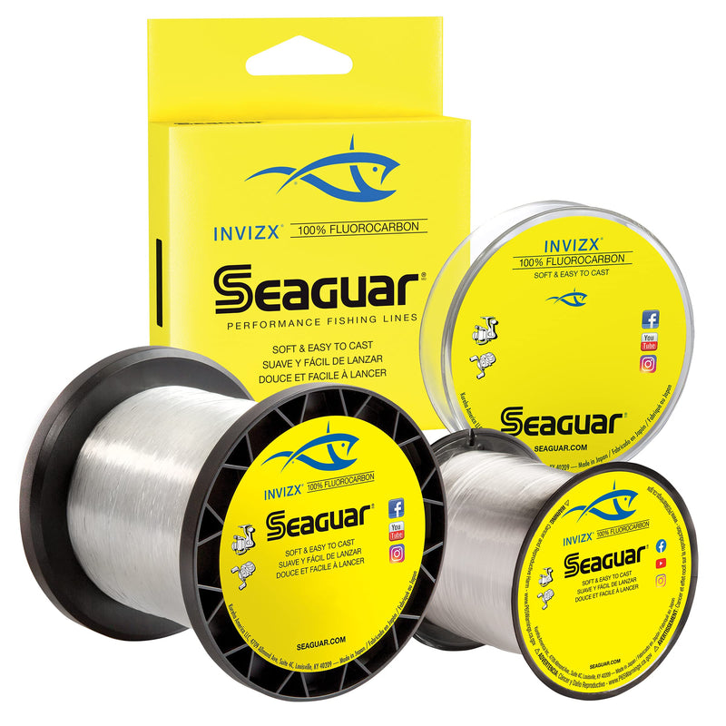 Seaguar, InvizX Freshwater Fluorocarbon Line, 600 Yards, 12 lbs Tested.011" Diameter, Virtually Invisible - BeesActive Australia