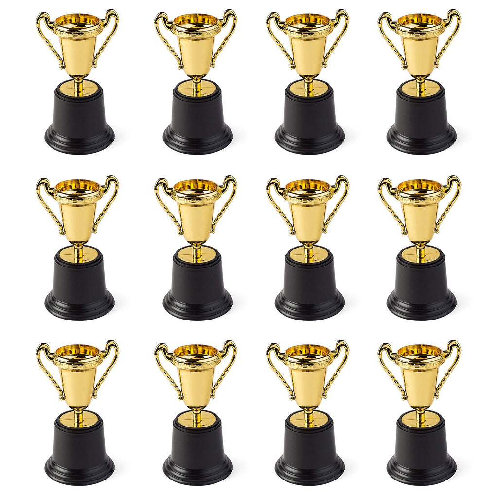 Gold Award Trophy Cups 5" First Place Winner Award Trophies by Neliblu Bulk Pack of 12 For Kids and Adults - Perfect To Reward Those Who Have Achieved - BeesActive Australia