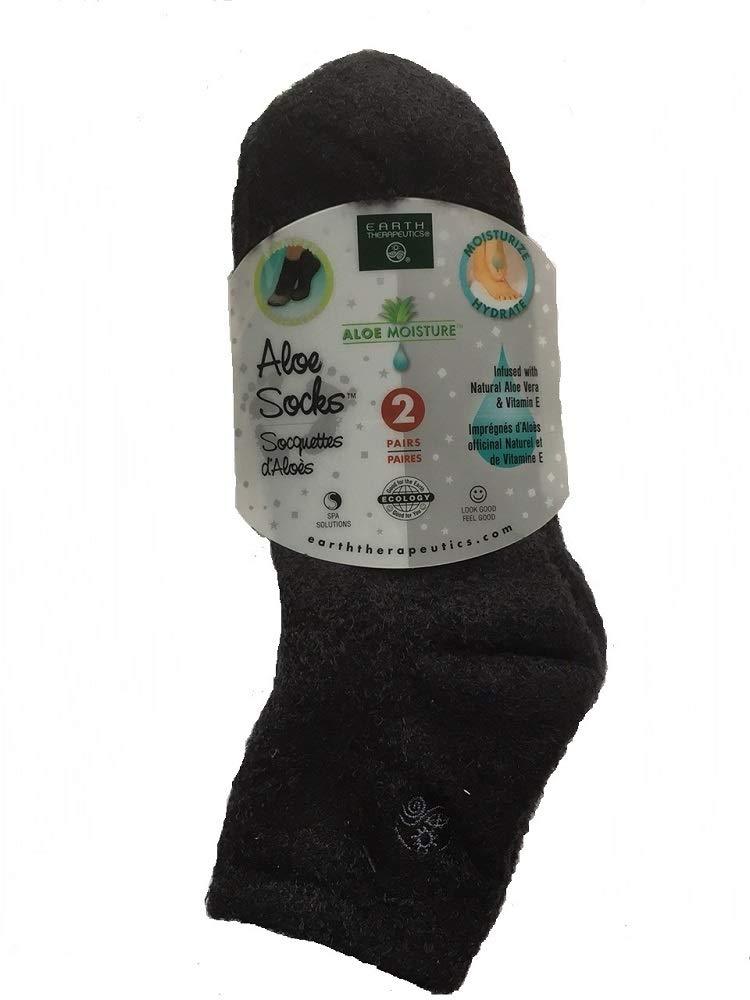 Earth Therapeutics Aloe Socks - Black (2 Pack) - BeesActive Australia