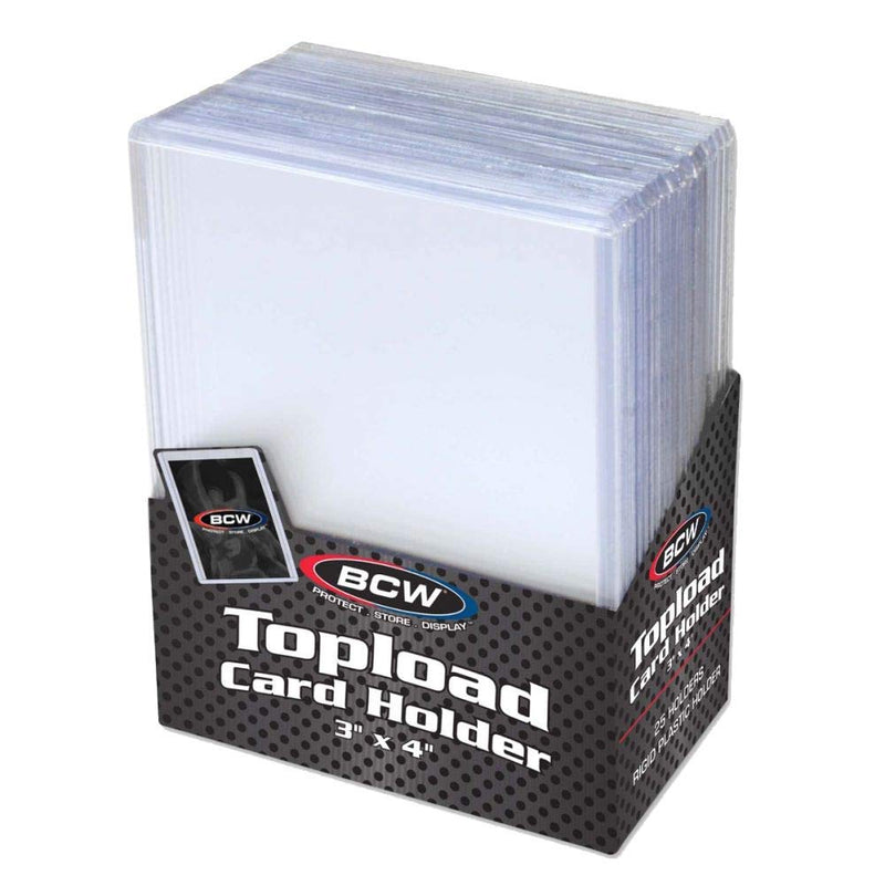 BCW 3" x 4" Topload Card Holder for Standard Trading Cards | Up to 20 pts | 25-Count - BeesActive Australia