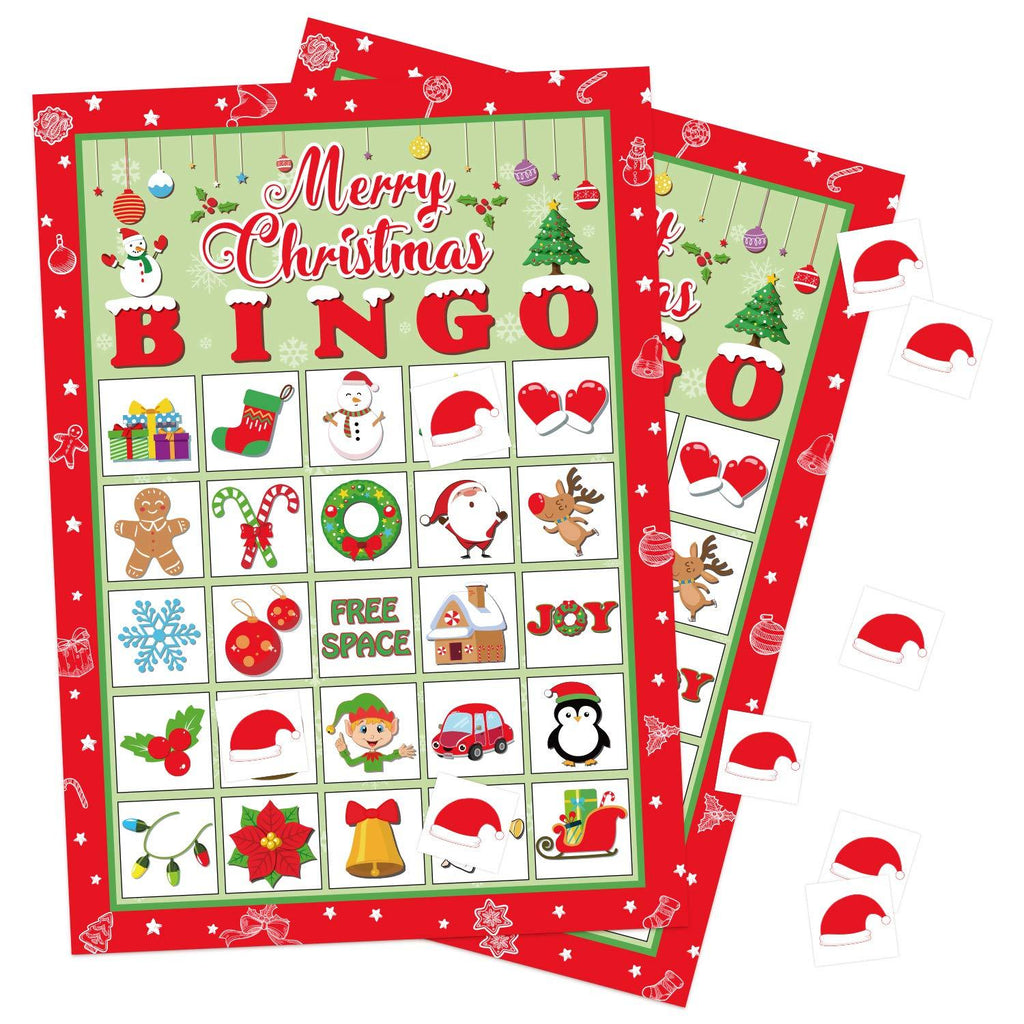 [AUSTRALIA] - Christmas Bingo Game Xmas Holiday Winter Party Supplies Favors (for 32 Players at Most) 