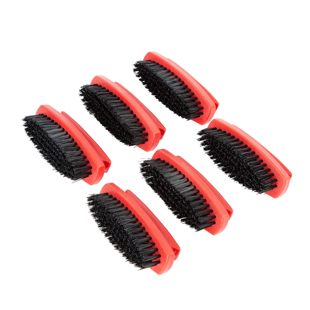 GreatNeck 19025 Fingernail Brushes, Red Hard Bristle Nail Brushes (6 Pk) | Professional Quality, Ideal for Mechanics and Gardeners, Men and Women | Convenient Handle for Deep Nail Cleaning 6 Pcs - BeesActive Australia