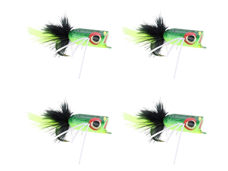 Wild Water Fly Fishing Bass Popper, Qty. 4 Camo - BeesActive Australia