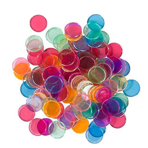 [AUSTRALIA] - Plastic Magnetic Bingo Chips - Metal Edge - 300pcs - 3/4" - Available in 7 Colors in A Reusable Storage Bag Assorted 