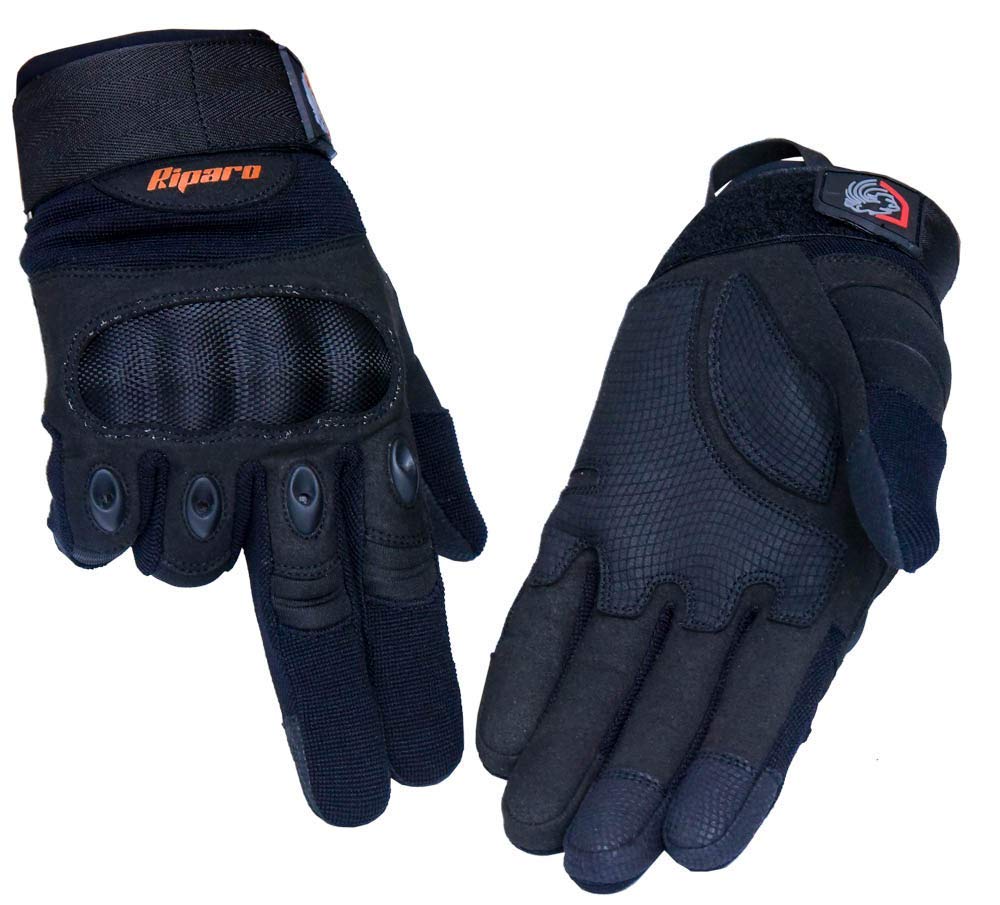 [AUSTRALIA] - Riparo Tactical Touchscreen Gloves Military Shooting Hunting Rubber Outdoor Gloves (Large, Black) Large 
