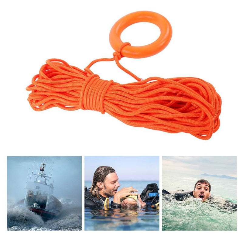 [AUSTRALIA] - Dioche Water Lifesaving Rope, Outdoor Floating Lifeline Water Rescue Lifeguard Rope with Hand Ring 30m 